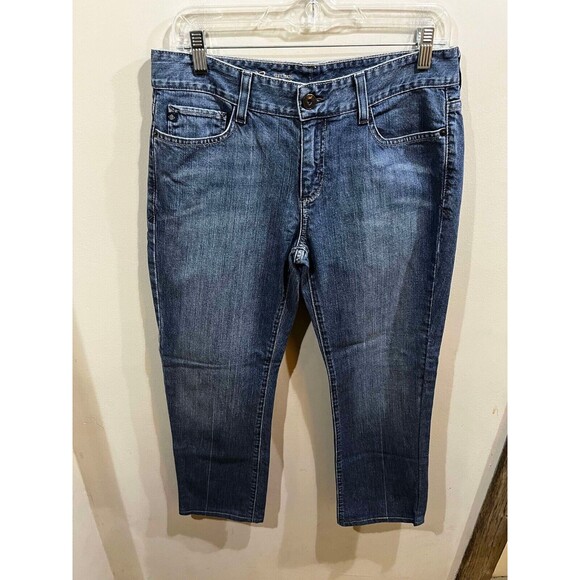 Eddie Bauer Denim - Eddie Bauer Jeans Women's Size 8 Short Blue Mid Rise Straight Denim Western